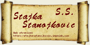 Stajka Stanojković vizit kartica